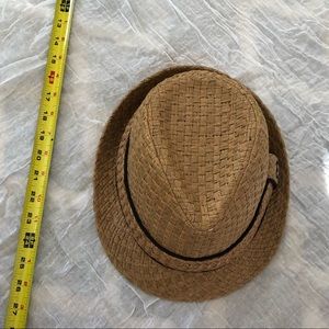 Woven fedora. Thicker water resistant material